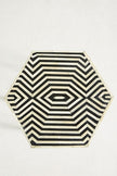 Bone Inlay Hexagonal Stripe Side Table Black 2