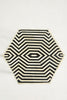 Bone Inlay Hexagonal Stripe Side Table Black 2