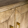 Antique Brass Embossed 3 Door Sideboard 5