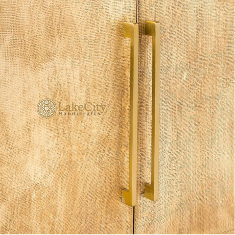 Antique Brass Embossed 3 Door Sideboard