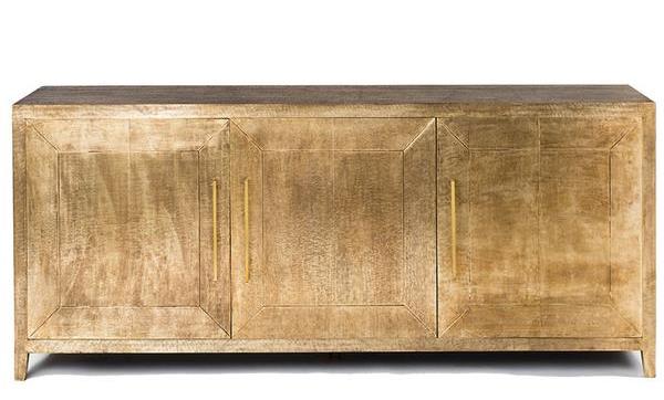 Shop on Antique Brass Embossed 3 Door Sideboard 1