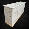 Side view of an Arabic Mother Of Pearl Inlay Cabinet White 4