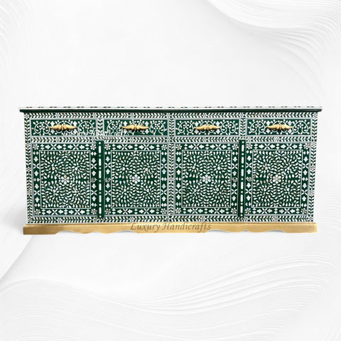 Arabic Mother Of Pearl Inlay Cabinet Green 2