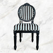 Archibald Baroque Velvet Stripped Black Chair Online 3