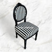 Top Class Archibald Baroque Velvet Stripped Black Chair 5