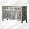 Handcrafted Arctic Bone Inlay Sideboard in Black 1