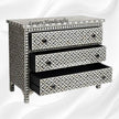 Black Bone Inlay Arctic Chest Of 3 Drawers 2