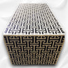 Black Bone Inlay Tic Tac 3 Drawer 2 Door Sideboard 2