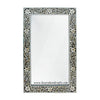 Black Mother Of Pearl Floral Rectangle Mirror 1