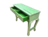 Bone Inlay 2 Drawer Geometric Console Green 3