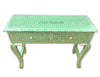 Bone Inlay 2 Drawer Geometric Console Green 2