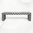 Bone Inlay Checkerboard Coffee Table Black 3