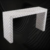 Bone Inlay Checkerboard Console table white