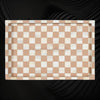 Bone Inlay Checkerboard Tray Almond 2