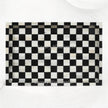 Bone Inlay Checkerboard Tray Black 2