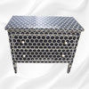 Bone Inlay Chest of 2 Drawer Honeycomb Black 2