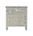 Bone Inlay Chevron Zigzag Bedside Black 1