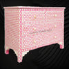 Bone Inlay Chest of Drawers Inverse Hexagon Pink 2