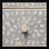 Bone Inlay Edge Floral Bedside Grey 3