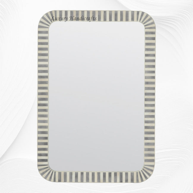 Bone Inlay Edged Mirror Grey 1