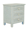 Bone Inlay Fishscale 3 Drawer Bedside Mint Green 2