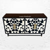 Bone Inlay Geometric 4 Door Sideboard Black 2