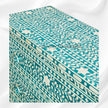 Bone Inlay Floral 3 Drawer Chest Teal Green 3