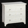 Bone Inlay Floral 3 Drawer Chest White 2