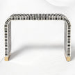 Waterfall Bone Inlay Console Table Black 2