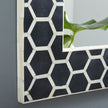 Bone Inlay Honeycomb Mirror Black 2