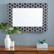 Bone Inlay Honeycomb Mirror Black 1