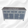 Front view of the Arctic Bone Inlay Sideboard in Indigo Blue 2