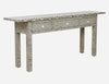 Bone Inlay 3 Drawer Long Edges Console Chevron 3