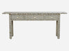 Bone Inlay 3 Drawer Long Edges Console Chevron 2