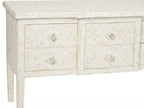 Bone Inlay 6 Drawer Console Table Geometric Design 3
