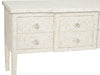 Bone Inlay 6 Drawer Console Table Geometric Design 3