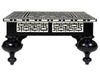 Bone Inlay Chess Coffee Table Black 1