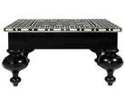 Bone Inlay Chess Coffee Table Black 2