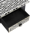 Bone Inlay Chess Coffee Table Black 4