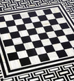 Bone Inlay Chess Coffee Table Black 5