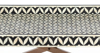 Bone Inlay Criss Cross Coffee Table Black 2