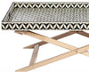 Bone Inlay Criss Cross Coffee Table Black 3