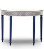 Blue Embossed Bone Inlay Curved Console 1