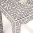 Grey Bone Inlay Floral Side Table 3