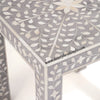 Grey Bone Inlay Floral Side Table 3