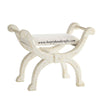 Bone Inlay Jenny Stool Floral Design White 2