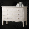 Bone Inlay Curved 3 Drawer Floral Dresser White 2