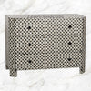 Luxury look of the Black Bone Inlaid 3 Drawer Chest Manhattan 2