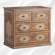 Teakwood Bone Inlaid Chest of 4 Drawers 1