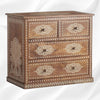 Teakwood Bone Inlaid Chest of 4 Drawers 1